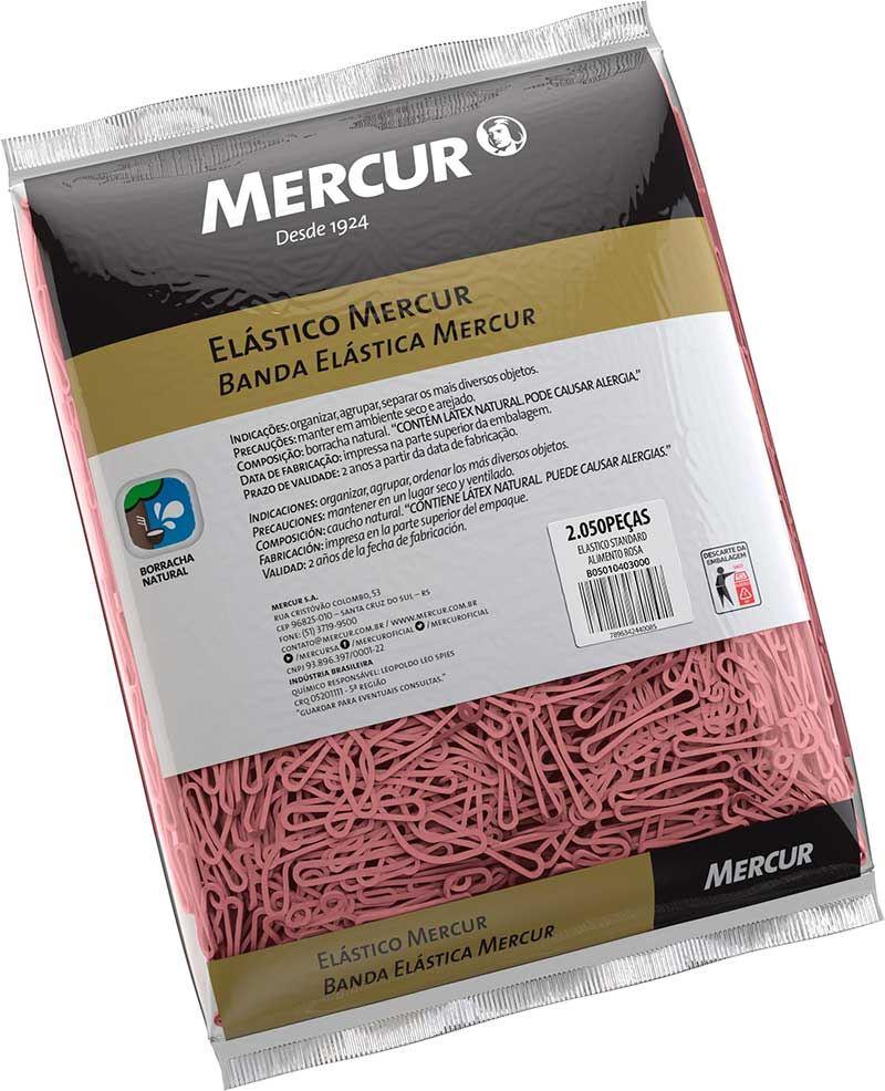 Elastico para Alimento Rosa Mercur 1000 pecas