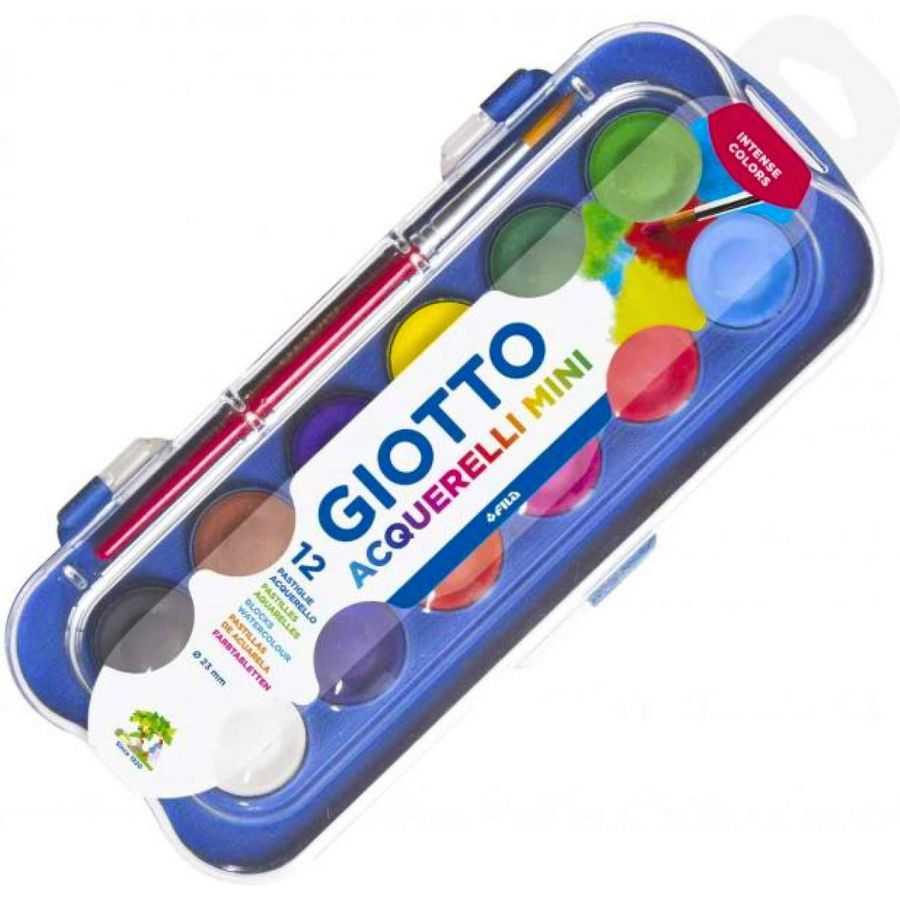 Aquarela Mini com Pincel Giotto com 12 cores