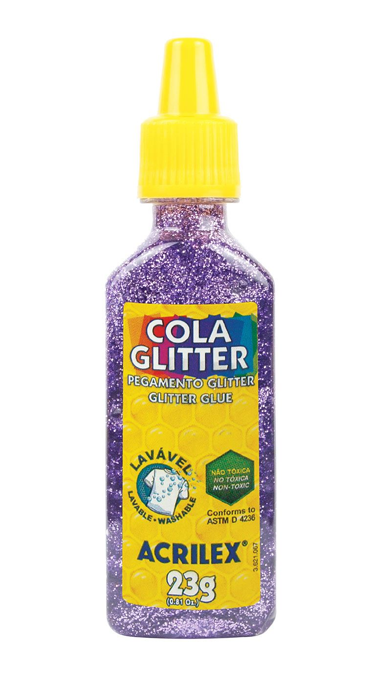 Cola com Glitter Acrilex Tubo 23g Lil&aacute;s