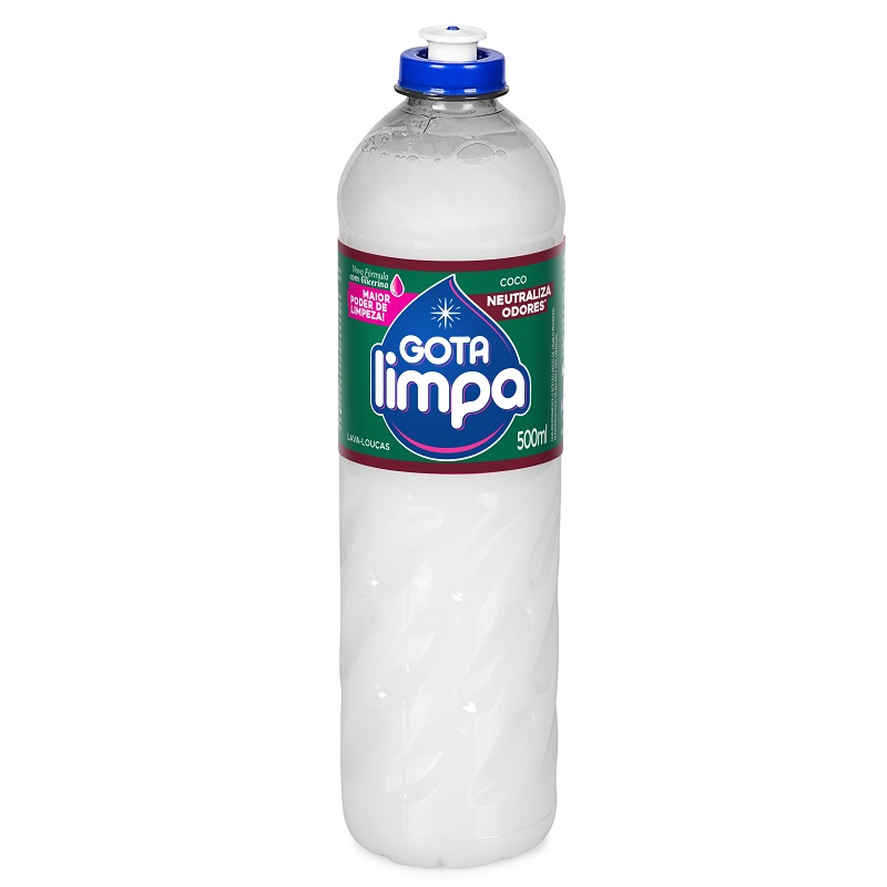 Detergente L&iacute;quido Lava Lou&ccedil;as 500ml Gota Limpa Coco