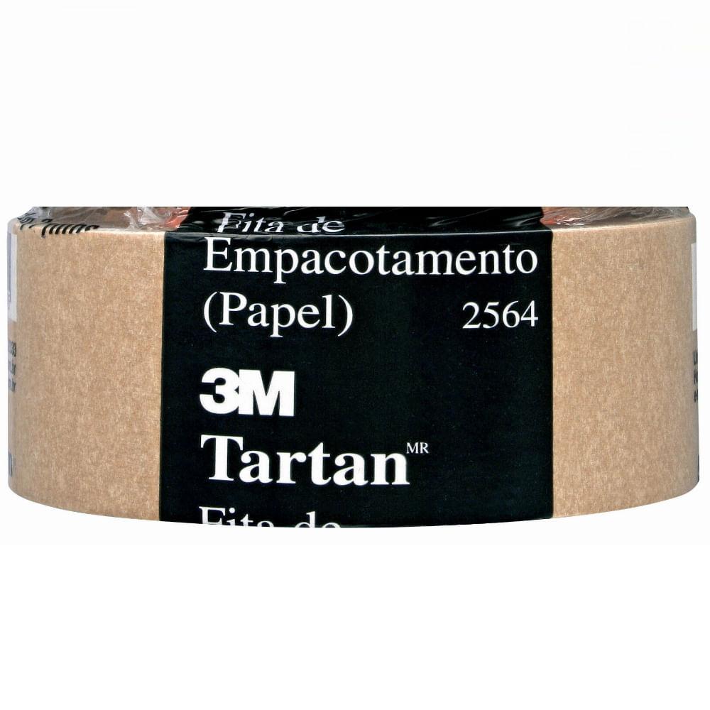 Fita Adesiva de Empacotamento 3M Tartan 2564 45mm x 50m Marrom Papel Crepom