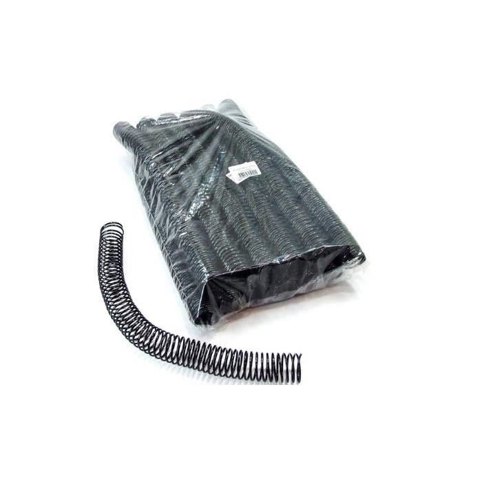 Espiral para Encaderna&ccedil;&atilde;o 09mm 50 Folhas Plastyline Pl&aacute;stico Preto