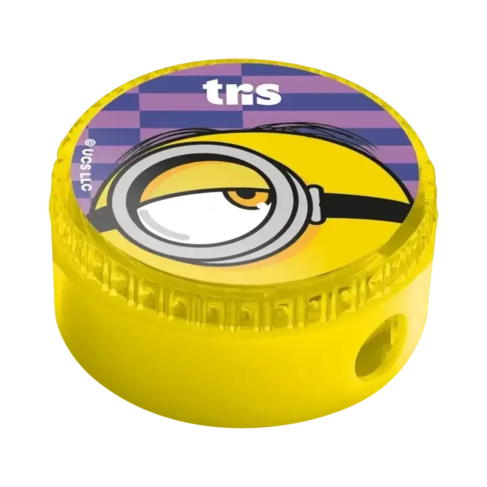 Apontador com Dep&oacute;sito Decorado Minions 2 Cores Summit