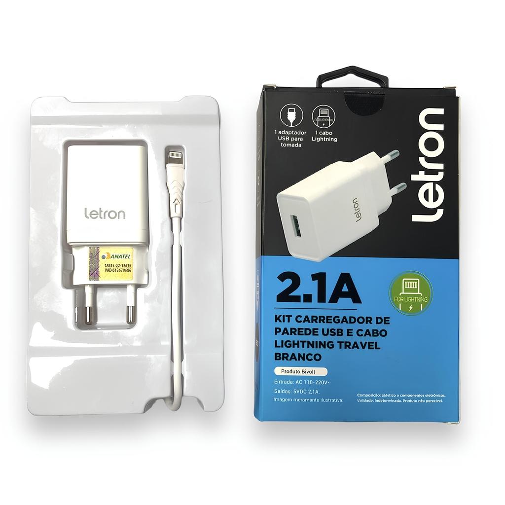 Carregador Apple 2.1A Letron VQ-T110 Branco Unit&aacute;rio