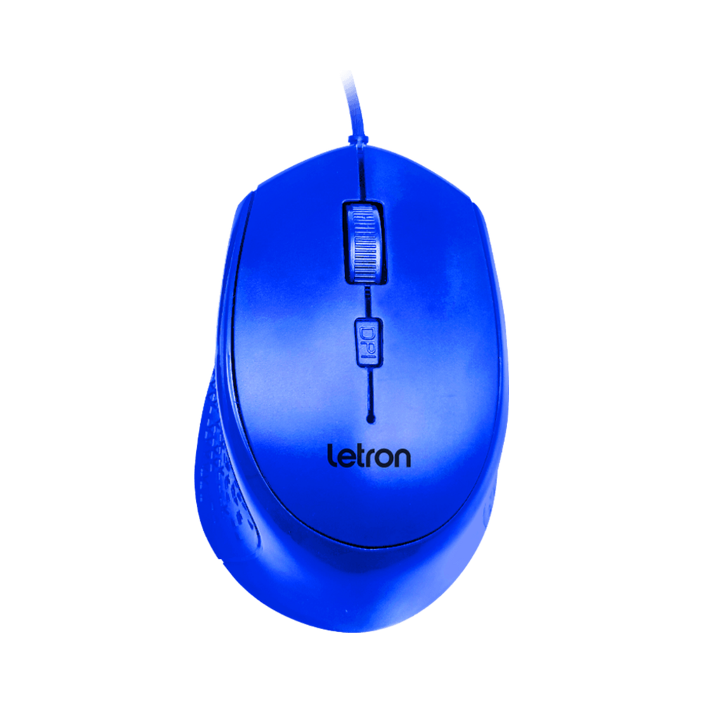 Mouse &Oacute;ptico Office Job Azul Letron Com Fio USB