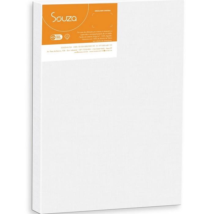 Tela para Pintura  1 Unidade 18x24cm Souzart Algod&atilde;o Branco