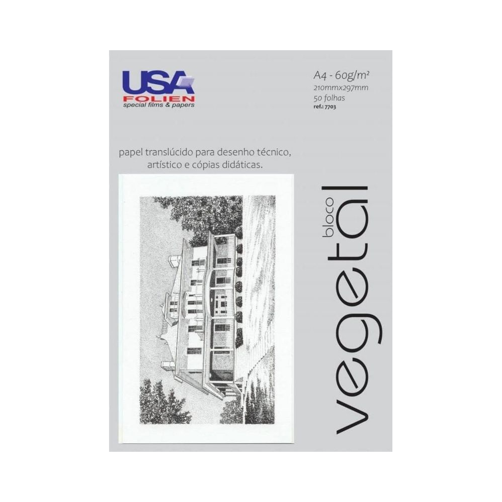 Papel Vegetal A4 210 mm x 297 mm 60 g - Usa Folien