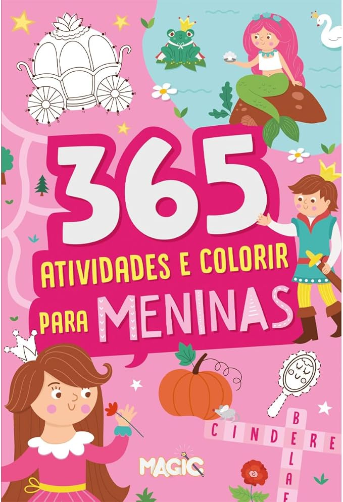 Livro Infantil Colorir 365 Atividades para Meninas - Magic Kids