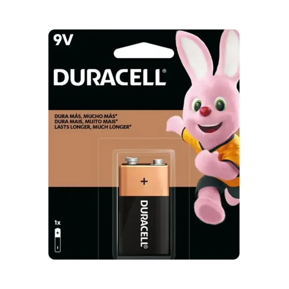 Pilhas Alcalinas 9V Duracell Unit&aacute;rio
