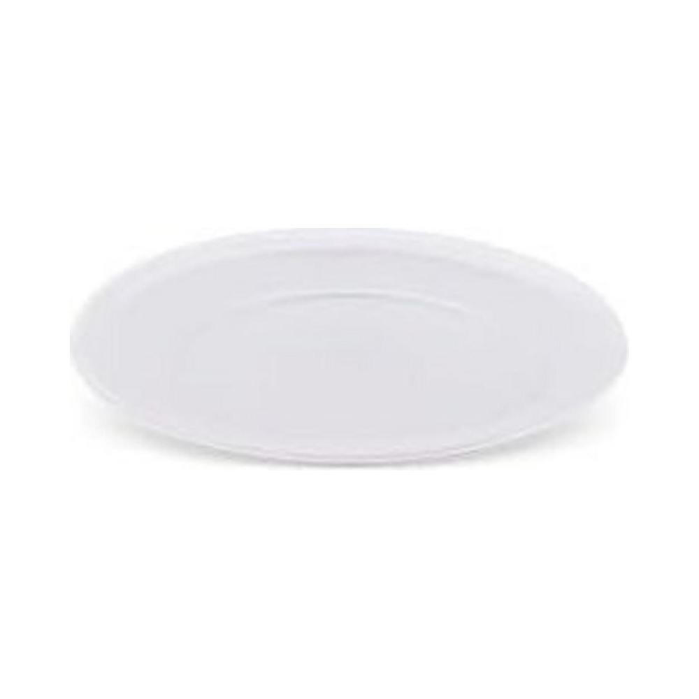 Prato Descart&aacute;vel Pl&aacute;stico Estriado 18cm Raso Totalplast Branco 10 unidades