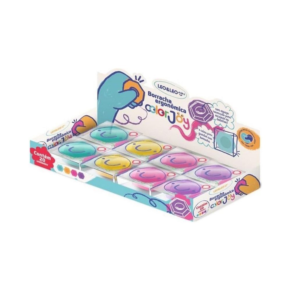 Borracha Ergon&ocirc;mica Hexagonal Color Joy