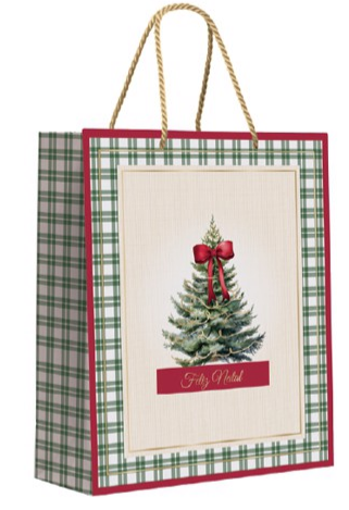 SACOLA PARA PRESENTE PREMIUM P - PINHEIRO