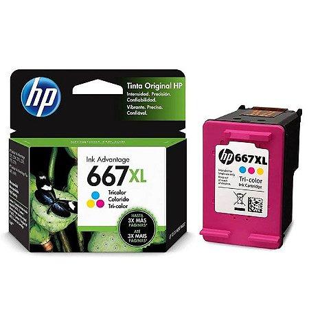 Cartucho Ink Advantage 667XL HP Colorido 8ml